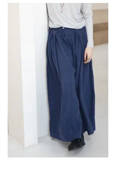Новые улучшенные брюки Samurai Весна 2023, Эластичные свободные повседневные брюки из льна большого размера с широкими штанинами 230112
