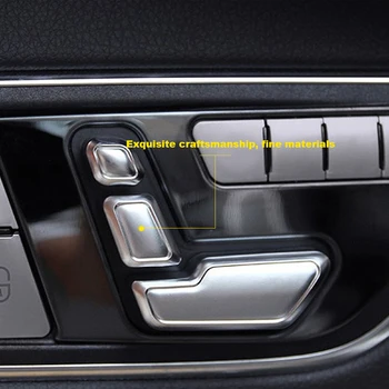 6 ШТ. Наклейка на Крышку Кнопки Регулировки Автокресла Для Mercedes-Benz A B C E Class W204 W212 GLA X156 CLA C117 GLE W166 ML GL GLS