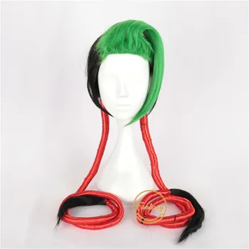 LOL Jinx Термостойкие синтетические длинные волосы для косплея на Хэллоуин + бесплатная шапочка-парик