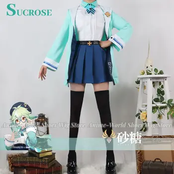 Костюм для косплея Sucrose Парик Genshin Impact Sucrose Женская милая униформа JK Игровой костюм