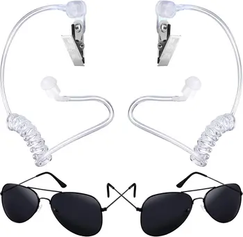 Игрушка для косплея из 4 предметов PESENAR Включает в себя наушники, затычки для ушей, акустическую трубку, гарнитуру и солнцезащитные очки.