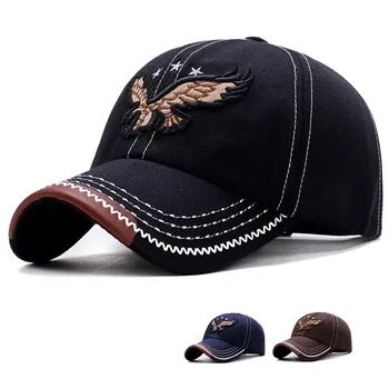 Головные уборы Мужская и женская бейсболка с четырехсезонной защитой с вышивкой орла, Корейская версия, модная повседневная солнцезащитная шляпа для пары, солнцезащитные очки