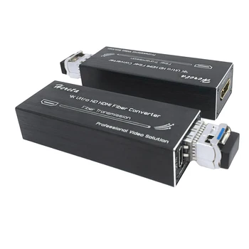 Мини-Удлинитель волокна 4K HDMI с модулем SFP Ultra HD Видео Оптический приемопередатчик Без сжатия 4K *2K при частоте 30 Гц Скорость передачи данных до 10,3 Гбит/с