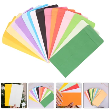 50 шт. цветных пустых конвертов для карточек в китайском стиле для хранения наличных
