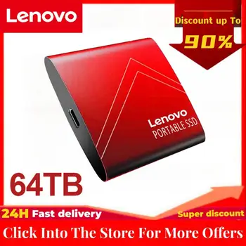 Высокоскоростной внешний твердотельный накопитель Lenovo 16 ТБ, портативный внешний жесткий диск SSD, внешний жесткий диск SSD, жесткий диск для ноутбука