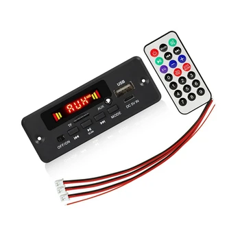 Плата MP3-декодера DC 12V Bluetooth автомобильный MP3-плеер USB-модуль записи FM AUX Радио для динамика