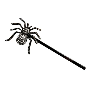 Шпилька с пауками, головной убор для девочек на Хэллоуин, заколка для волос в виде конского хвоста, прямая поставка