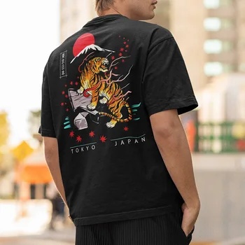 Футболка Japan Tiger В японском стиле, Азиатская культура, Классные подарки, Уличная молодежная футболка из высококачественного мягкого хлопка европейского размера