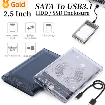Горячий 2,5-Дюймовый Внешний Корпус жесткого диска SATA К USB3.1 Корпус Жесткого диска 6 Гбит/с USB3.1 к Type-C SATA HDD SSD Чехол Для Жесткого диска для ноутбука