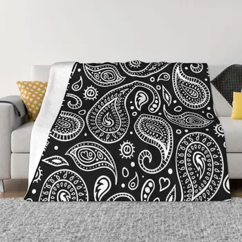 Модные одеяла в стиле банданы Пейсли Чикано, флисовый текстильный декор, мягкое покрывало для дивана, уличное плюшевое тонкое одеяло