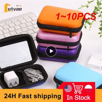 1 ~ 10ШТ Мини-портативная сумка для наушников, портмоне, чехол для наушников, USB-кабель, коробка для хранения, кошелек, сумка для переноски, сумка для наушников
