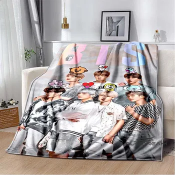 K-POP B-bts Набрасывает Одеяло Мягкое и Удобное Подарочное Одеяло для Дивана для Взрослых и Детей, Декор для Спальни, Гостиной, Прямая поставка