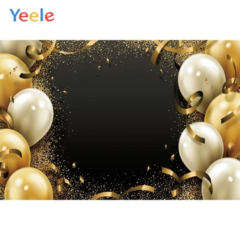 Вечеринка по Случаю Дня рождения Yeele, Золотой воздушный шар, Точечный свет, Боке, Фотографические фоны, Персонализированный фотографический фон для фотостудии