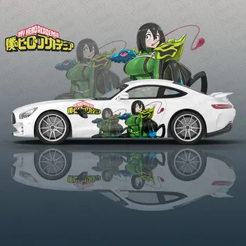 Виниловые наклейки с цветами из аниме Asui Tsuyu, автомобильные наклейки с графикой на боку внедорожника, универсальный размер, Наклейки на кузов автомобиля