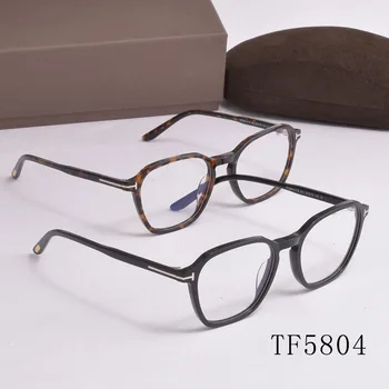Квадратная оправа для очков, Роскошные Дизайнерские Оптические оправы для очков по рецепту, Мужские Ацетатные очки для чтения при близорукости, Женские TF5804