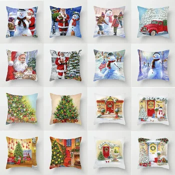 Рождественская наволочка, новая мультяшная подушка для домашнего офиса, может быть настроена по индивидуальному заказу