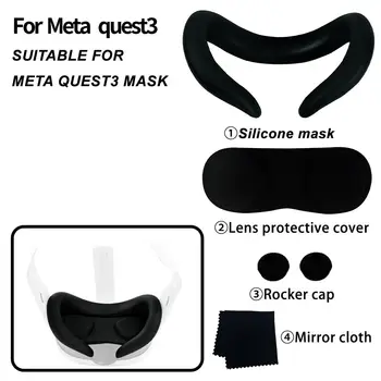 Для очков Quest3 Eye Mask Крышка Объектива Защита от пота и пыли Сменный Силиконовый Чехол VR Silicone Cover Защитный чехол для глаз Mas C9O8