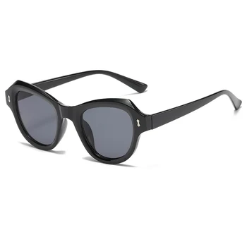 2024 Новые модные очки, Ретро Солнцезащитные очки, женские изделия, Ретро Полигональные солнцезащитные очки, женские популярные очки в минималистском стиле