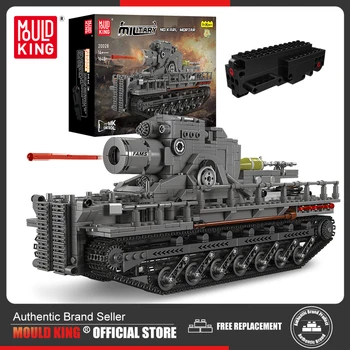 Mould King 20028, строительный блок для военного танка, пульт дистанционного управления, модель Karl Mortar, сборка танка, кирпичные игрушки, Рождественский подарок для детей