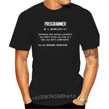 Новый 2021 100% хлопок, мужская футболка программиста с коротким рукавом, забавная мужская футболка с круглым вырезом, уличная одежда, мужские футболки