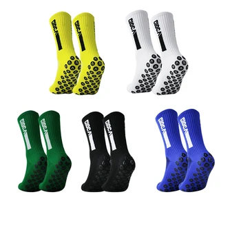 Бесплатная доставка Противоскользящие футбольные носки Нескользящие накладки для захвата Спортивные Велосипедные Носки Размер 8-12
