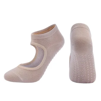 Женские носки для йоги, чесаные хлопковые носки для йоги, женские спортивные носки для йоги, профессиональные нескользящие носки для пилатеса и фитнеса EU35-40