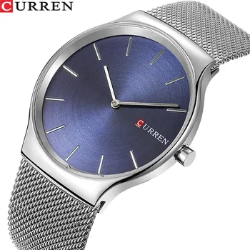 Топовый люксовый бренд CURREN 8256 Деловые мужские часы, ультратонкие мужские часы, аналоговые кварцевые спортивные стальные водонепроницаемые наручные часы