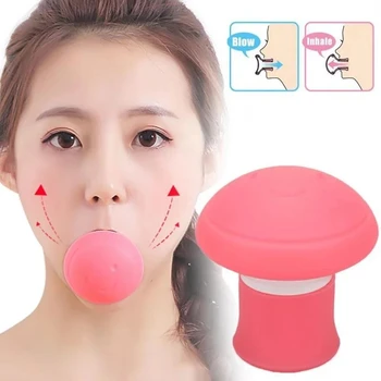 Розовый Тренажер для подтяжки лица и шеи, Подтягивающий кожу, V-Образный Милый Портативный Тренажер для разглаживания морщин вокруг рта, Тренажер для лица