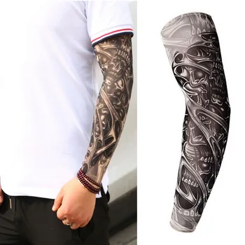 Грелка для рук Унисекс С Быстросохнущей защитой от ультрафиолета, Наружный рукав для временной искусственной татуировки, Нейлоновые рукава для татуировки, защищающие кожу рук