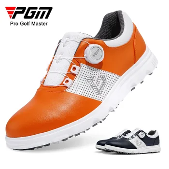 Мужская обувь для гольфа PGM, водонепроницаемые шнурки с ручками, Нескользящие, Удобная мужская спортивная обувь для отдыха, кроссовки XZ303