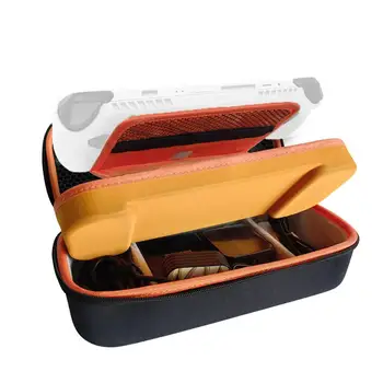 Противоударная сумка для переноски консольных аксессуаров Asus Rog Ally Многослойный рюкзак для портативной консоли Классическая оранжево-черная сумка