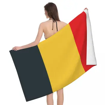 Флаг Бельгии Подарочное Пляжное полотенце на День Независимости Бельгии, Быстросохнущее Мягкое льняное полотенце для бассейна и сауны из микрофибры