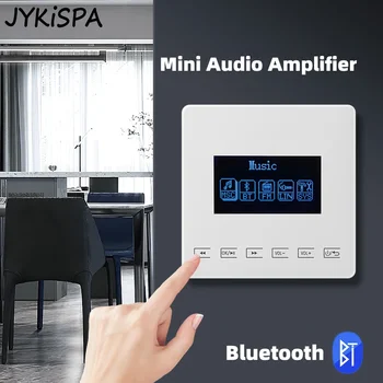 Мини-настенный усилитель Bluetooth Домашняя аудиосистема Сенсорная клавиша фонового музыкального проигрывателя Поддержка USB/Fm для офиса Ресторана