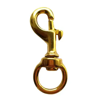 Поворотный крючок-защелка из цельной латуни, брелок для ключей, цепочка для ремней, сумка для ремня-разного размера