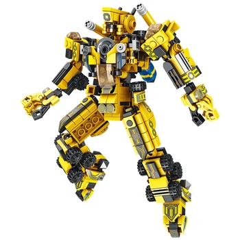 В наличии серия роботов-трансформеров, Детская игрушка для сборки строительных блоков, подарок для мальчика, сборка головоломки, Модель Меха
