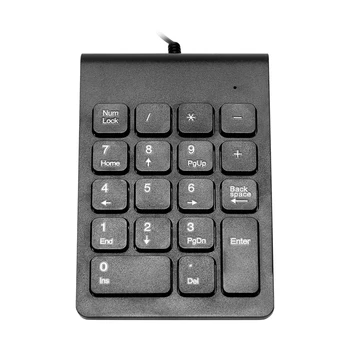Проводная цифровая клавиатура Mini USB Numpad с 18 клавишами Цифровая клавиатура для ноутбука бухгалтера-кассира, ноутбуков на базе Windows и Android, планшетов, ПК