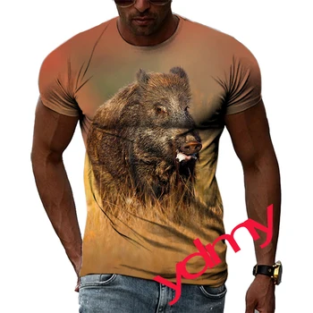 Summer Tide Fashion Мужские футболки с изображением свиньи, повседневные футболки с 3D принтом, топы в стиле хип-хоп с круглым вырезом и коротким рукавом