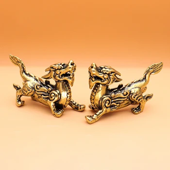 1Шт Статуя Золотого Дракона Китайского Зодиака Good Lucky Golden Dragon Двенадцать Статуй Золотого Дракона Статуя животных Скульптуры Статуэтки Украшение рабочего стола