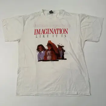 Винтажная рубашка Imagination 1989 года XL Like It Is Dunkerque Festival с длинными рукавами