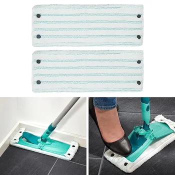 Плоская сменная головка швабры 2ШТ для Leifheit для влажного и сухого использования, чистящий коврик для домашних принадлежностей для мытья полов 42x15 см