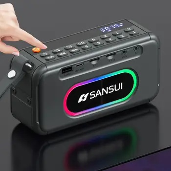 Sansui F30 Ретро Беспроводная Карта Динамика Bluetooth Мини-Плеер Walkman Портативный Стереофонический Басовый Динамик caixa de som bluetooth
