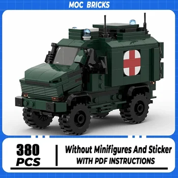Строительные кирпичи Moc Военная модель Dingo 2 Технология бронированной скорой помощи Модульные блоки Игрушки для самостоятельной сборки Кирпичные праздничные подарки