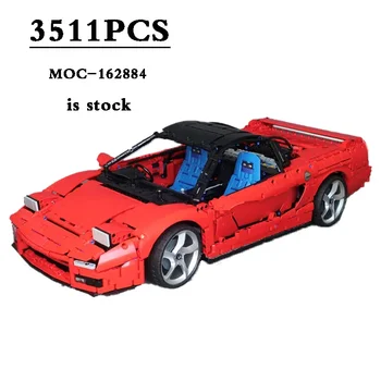 Новый MOC-162884 Классический Спортивный Автомобиль Static Edition Модель Супермобиля 3511 Штук Для 42143 Гоночных Строительных Блоков Игрушка Рождественский Подарок