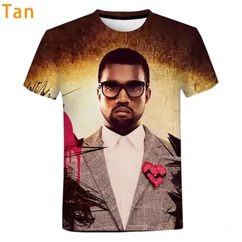Новая модная женская мужская футболка Kanye West Feeling Like Pablo с 3D принтом, повседневная уличная одежда, топы с коротким рукавом, мужские футболки оверсайз