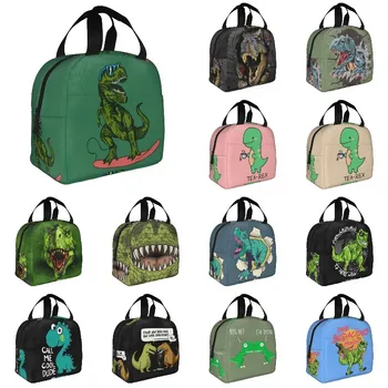 Изолированная сумка для ланча с мультяшным динозавром Для женщин, Герметичный термохолодильник, коробка для ланча для детей, сумки для еды для школьников