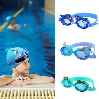 Мультяшные Плавательные очки Clear View Водонепроницаемые Очки для плавания Регулируемые Противотуманные Очки Для плавания Для детей Подарки для детей