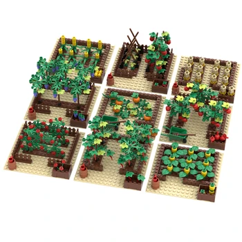 Модель украшения фермы и ранчо MOC, зоопарк, Ботанический сад, строительные блоки, кирпичи 