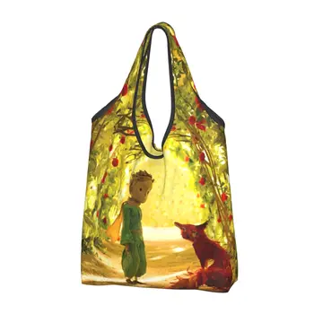 Большие многоразовые продуктовые сумки The Little Prince, перерабатываемые, складная экосумка для покупок из классической сказки 