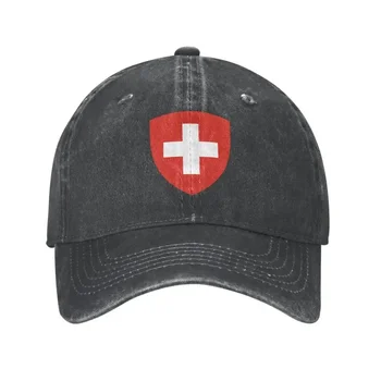 Модная бейсболка Унисекс из хлопка с гербом Швейцарии, Регулируемая шляпа для папы для взрослых, Женская Мужская защита от солнца