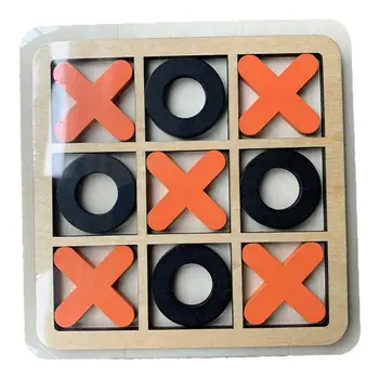 Деревянная игра XOXO, деревянные блоки X & O, классическая стратегия, головоломка для мозга, Веселые Интерактивные настольные игры для взрослых, детский журнальный столик
